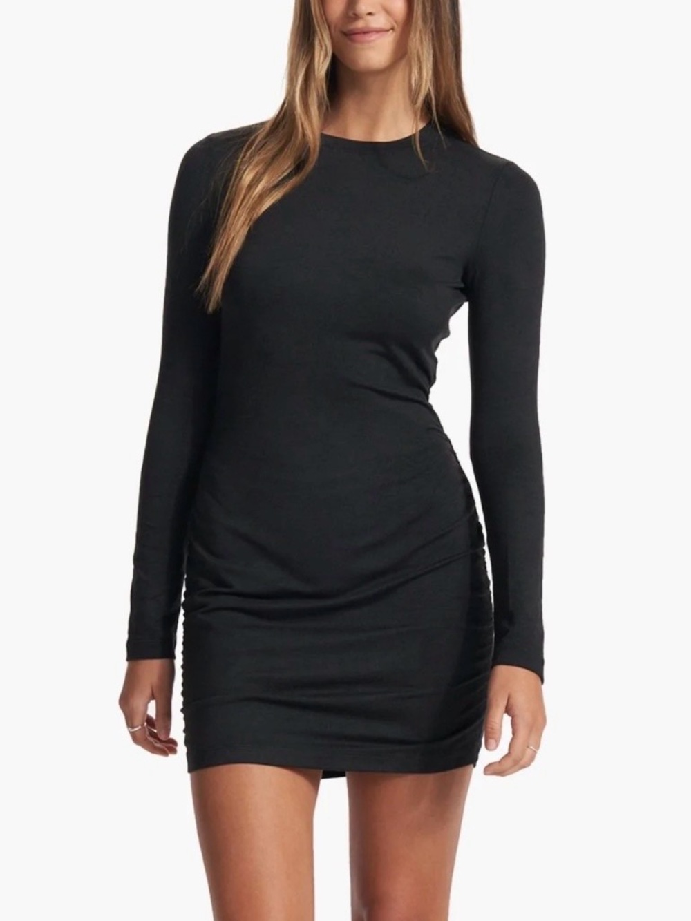 Vuori Women's Long Sleeve Halo Essential Dress Black Heather Size Small